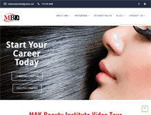 Tablet Screenshot of makbeautyinstitute.com